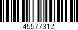 Código de barras (EAN, GTIN, SKU, ISBN): '45577312'