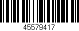 Código de barras (EAN, GTIN, SKU, ISBN): '45579417'