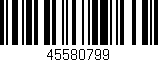 Código de barras (EAN, GTIN, SKU, ISBN): '45580799'