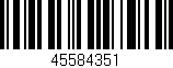 Código de barras (EAN, GTIN, SKU, ISBN): '45584351'