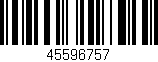 Código de barras (EAN, GTIN, SKU, ISBN): '45596757'