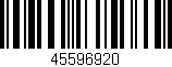 Código de barras (EAN, GTIN, SKU, ISBN): '45596920'