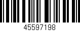 Código de barras (EAN, GTIN, SKU, ISBN): '45597198'