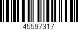 Código de barras (EAN, GTIN, SKU, ISBN): '45597317'