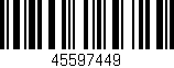 Código de barras (EAN, GTIN, SKU, ISBN): '45597449'