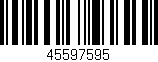 Código de barras (EAN, GTIN, SKU, ISBN): '45597595'