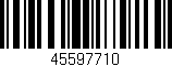 Código de barras (EAN, GTIN, SKU, ISBN): '45597710'