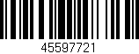 Código de barras (EAN, GTIN, SKU, ISBN): '45597721'