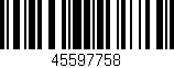 Código de barras (EAN, GTIN, SKU, ISBN): '45597758'