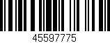 Código de barras (EAN, GTIN, SKU, ISBN): '45597775'