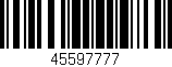 Código de barras (EAN, GTIN, SKU, ISBN): '45597777'