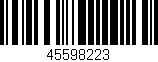 Código de barras (EAN, GTIN, SKU, ISBN): '45598223'