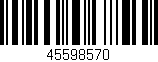 Código de barras (EAN, GTIN, SKU, ISBN): '45598570'