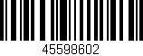 Código de barras (EAN, GTIN, SKU, ISBN): '45598602'