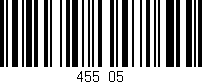 Código de barras (EAN, GTIN, SKU, ISBN): '455/05'