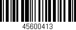 Código de barras (EAN, GTIN, SKU, ISBN): '45600413'