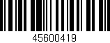 Código de barras (EAN, GTIN, SKU, ISBN): '45600419'