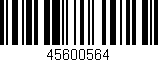 Código de barras (EAN, GTIN, SKU, ISBN): '45600564'