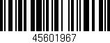 Código de barras (EAN, GTIN, SKU, ISBN): '45601967'