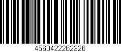 Código de barras (EAN, GTIN, SKU, ISBN): '4560422262326'