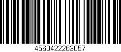 Código de barras (EAN, GTIN, SKU, ISBN): '4560422263057'