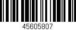 Código de barras (EAN, GTIN, SKU, ISBN): '45605807'