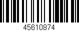 Código de barras (EAN, GTIN, SKU, ISBN): '45610874'