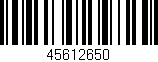 Código de barras (EAN, GTIN, SKU, ISBN): '45612650'