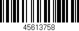 Código de barras (EAN, GTIN, SKU, ISBN): '45613758'