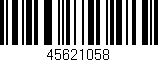 Código de barras (EAN, GTIN, SKU, ISBN): '45621058'
