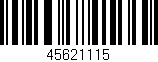 Código de barras (EAN, GTIN, SKU, ISBN): '45621115'