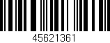 Código de barras (EAN, GTIN, SKU, ISBN): '45621361'