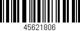 Código de barras (EAN, GTIN, SKU, ISBN): '45621806'