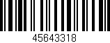 Código de barras (EAN, GTIN, SKU, ISBN): '45643318'