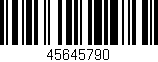 Código de barras (EAN, GTIN, SKU, ISBN): '45645790'