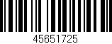 Código de barras (EAN, GTIN, SKU, ISBN): '45651725'