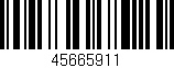 Código de barras (EAN, GTIN, SKU, ISBN): '45665911'