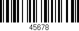 Código de barras (EAN, GTIN, SKU, ISBN): '45678'