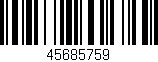 Código de barras (EAN, GTIN, SKU, ISBN): '45685759'