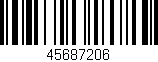 Código de barras (EAN, GTIN, SKU, ISBN): '45687206'