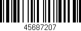Código de barras (EAN, GTIN, SKU, ISBN): '45687207'