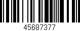 Código de barras (EAN, GTIN, SKU, ISBN): '45687377'
