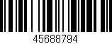 Código de barras (EAN, GTIN, SKU, ISBN): '45688794'
