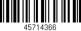 Código de barras (EAN, GTIN, SKU, ISBN): '45714366'