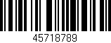 Código de barras (EAN, GTIN, SKU, ISBN): '45718789'