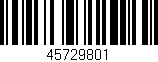 Código de barras (EAN, GTIN, SKU, ISBN): '45729801'