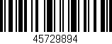 Código de barras (EAN, GTIN, SKU, ISBN): '45729894'