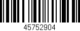 Código de barras (EAN, GTIN, SKU, ISBN): '45752904'