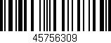 Código de barras (EAN, GTIN, SKU, ISBN): '45756309'
