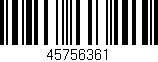 Código de barras (EAN, GTIN, SKU, ISBN): '45756361'